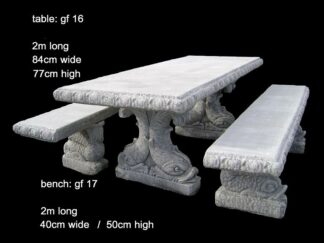 cement table and bench set GF 016/017