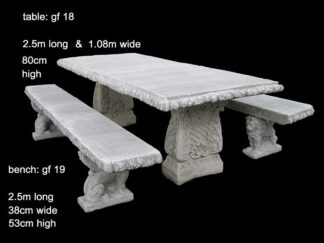 cement table and bench set gf 018/019