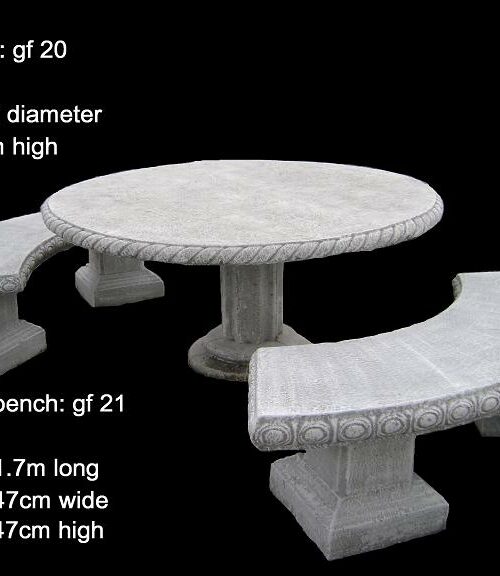 cement table and bench set gf 020/021