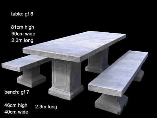 concrete table and bench set GF 006/007