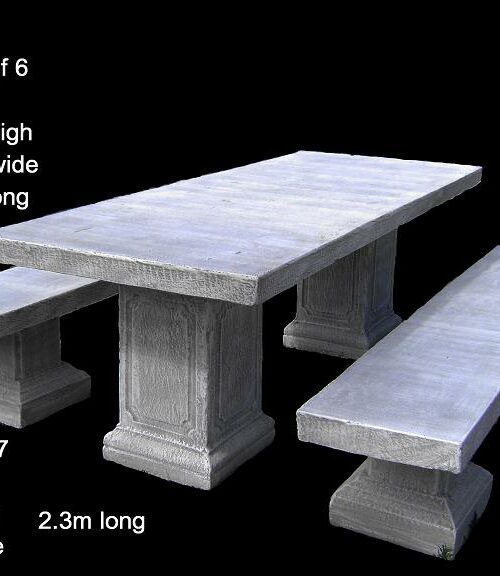 concrete table and bench set GF 006/007