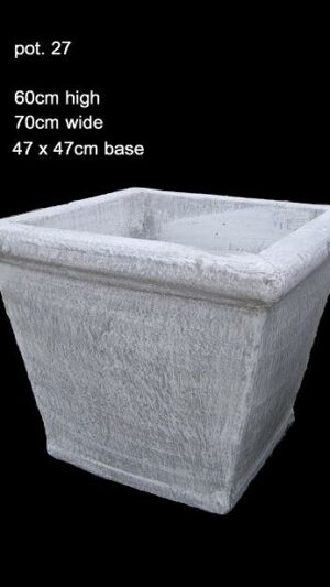 concrete pot plain square 027
