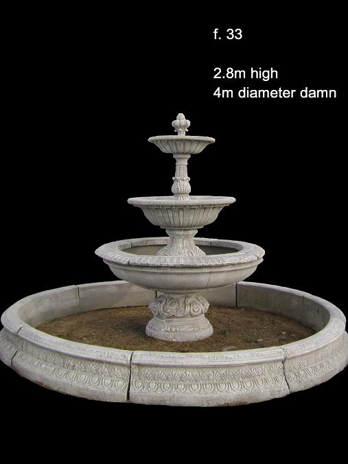 Concrete Fountain F 033 Ital Cement