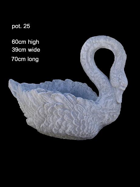 concrete swan pot 025