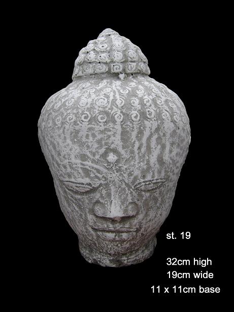 concrete buddha head 19