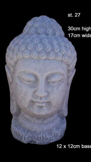 concrete buddha head statue